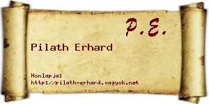 Pilath Erhard névjegykártya